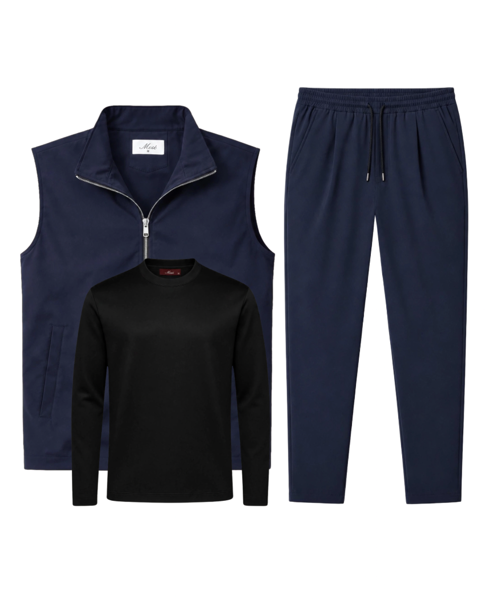 Mosé Navy Set (Noir Longsleeve)