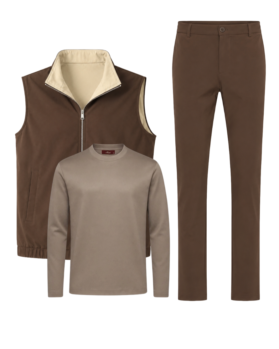 Mosé Reversibel Cappucino Set (Longsleeve)
