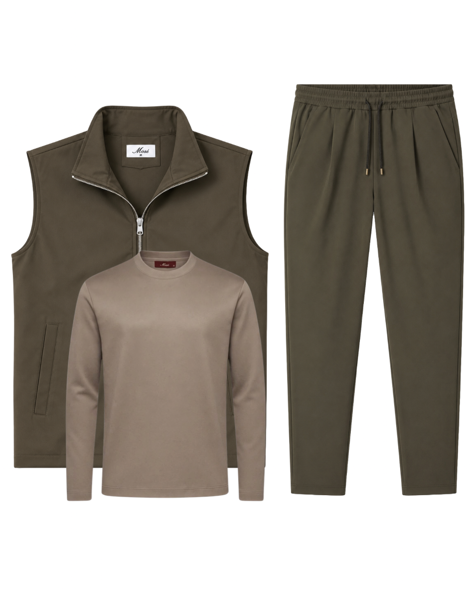 Mosé Khaki Set (Beige Longsleeve)