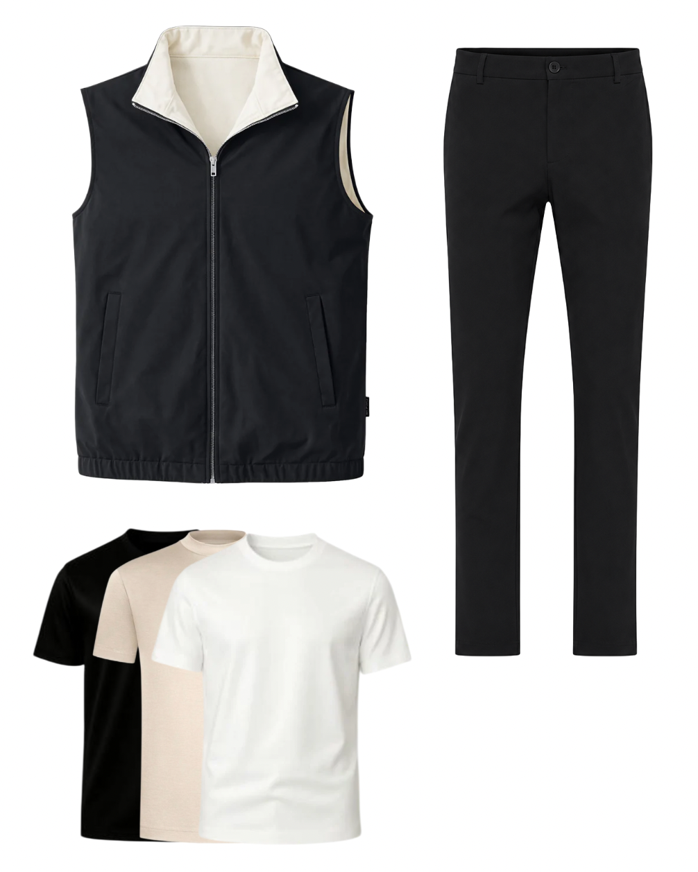 Mosé Reversibel Set Noir Blanc