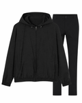 Mosé Noir Zip Hoodie Tracksuit