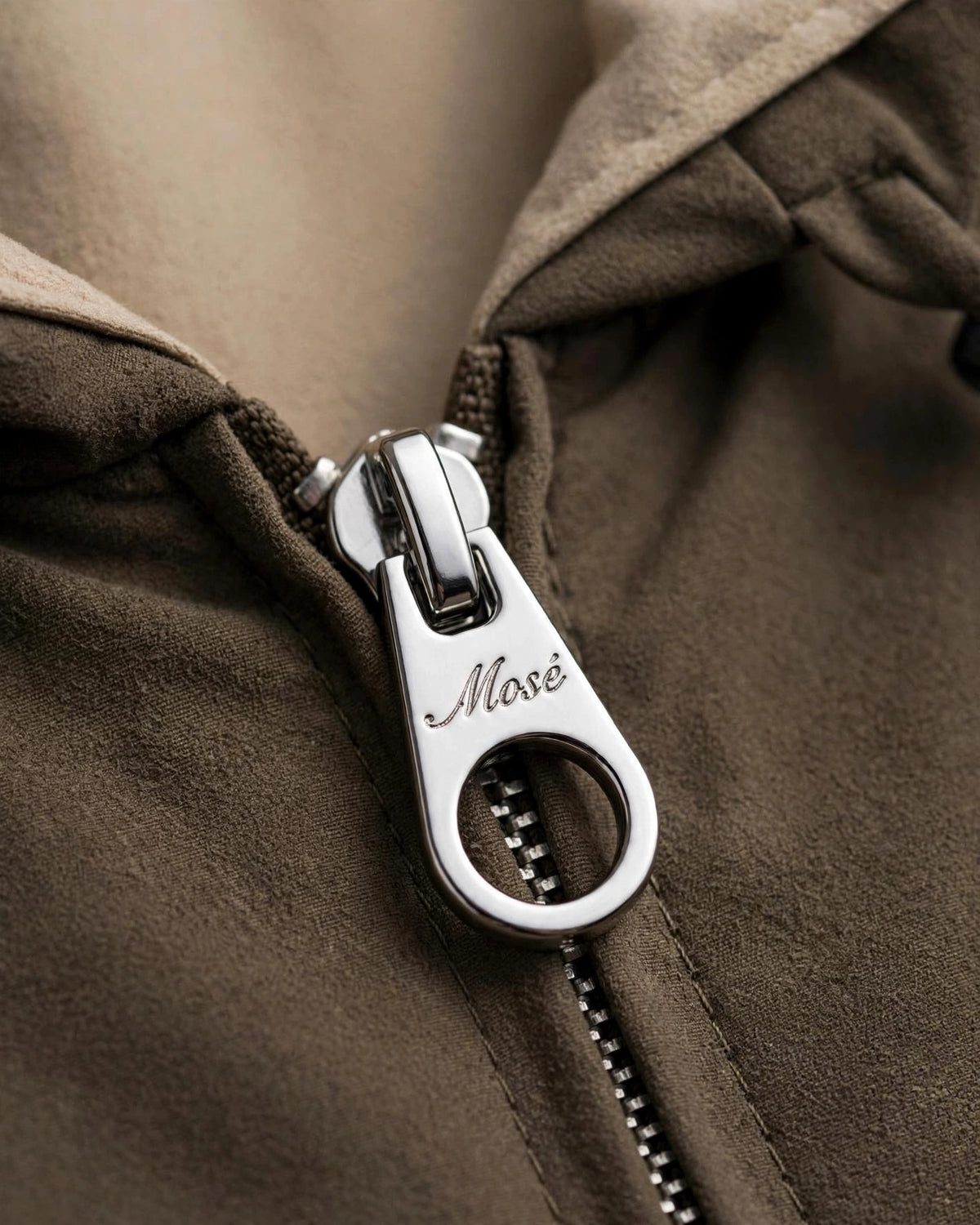 Mosé Taupe Zip Hoodie Tracksuit